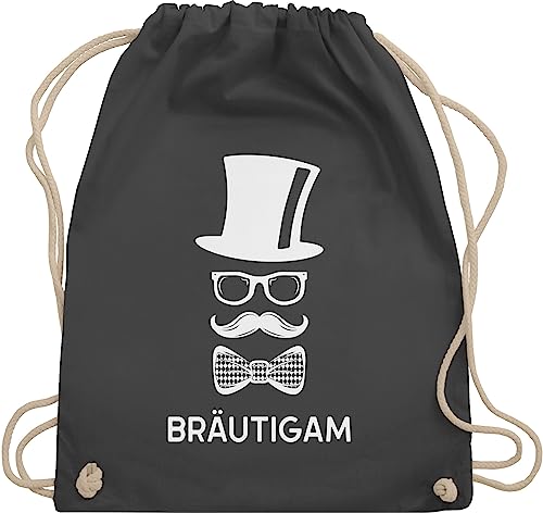 Shirtracer Turnbeutel Rucksack - JGA Junggesellenabschied Männer - Bräutigam Gentleman - Unisize - Dunkelgrau - geschenk für polterabend polter rucksäcke jungesellenabschied turnsack outfit von Shirtracer