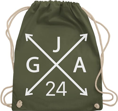 Turnbeutel Rucksack - Junggesellenabschied Männer - JGA 2024 - Unisize - Olivgrün - beuteltasche goodie bag bridal shower stoffrucksack damen jungesellen turnsack für junggesellinnen polterabend von Shirtracer