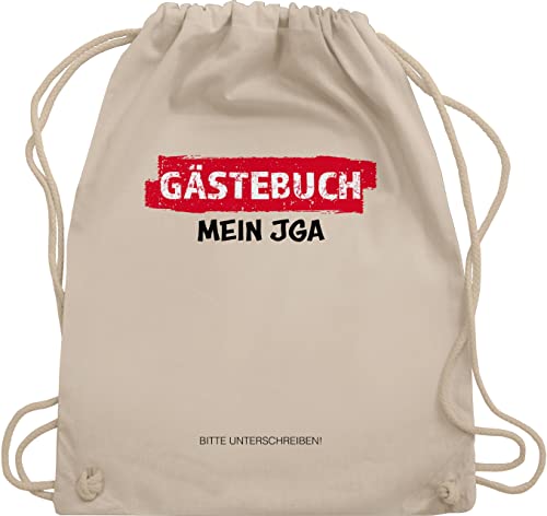 Shirtracer Turnbeutel Rucksack - Junggesellenabschied Männer - JGA Gästebuch I Unterschreiben Gäste - Unisize - Naturweiß - brauttaschen bachelorette party beutel polter rucksäcke jungesselnabschied von Shirtracer