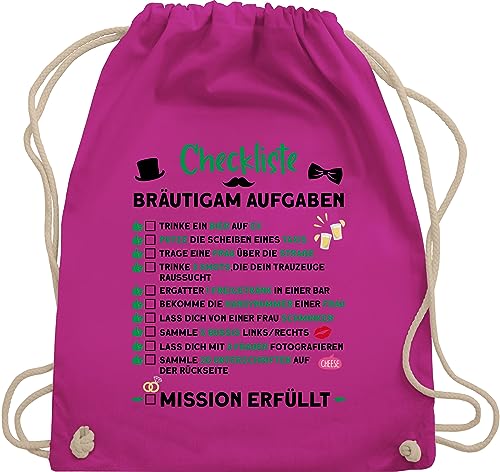 Shirtracer Turnbeutel Rucksack - Junggesellenabschied Männer - Checkliste Bräutigam Aufgaben JGA - Unisize - Fuchsia - checklist polter rucksäcke jungesellenabschied für den turnsackerl mann outfit Shirtracer Turnbeutel Rucksack - Junggesellenabschied Männer - Checkliste Bräutigam Aufgaben JGA - Unisize - Fuchsia - checklist polter rucksäcke jungesellenabschied für den turnsackerl mann outfit von Shirtracer