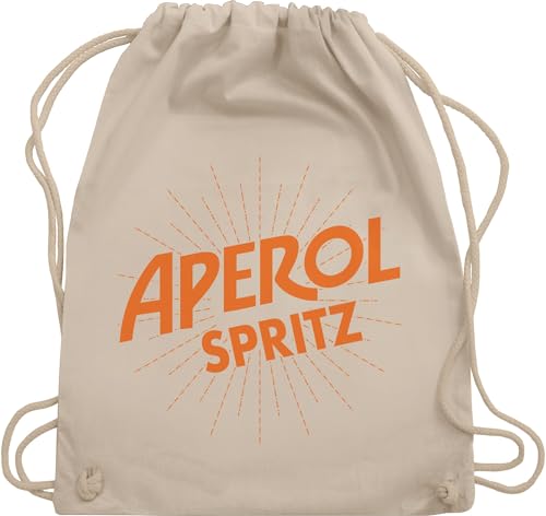 Shirtracer Turnbeutel Rucksack - & Fasching - Taschen - Aperol Spritz Kostüm I Karneval Kostüm Aperol Spritz - Unisize - Naturweiß - tour beutel karnevalsbeutel faschings sauf stoffrucksack outfit von Shirtracer