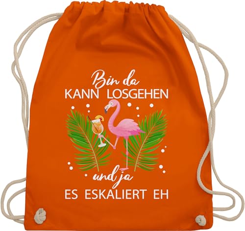 Turnbeutel Rucksack - Karneval & Fasching - Taschen - Bin da kann losgehen und ja es eskaliert eh I Flamingo Kostüm Lustig Mallorca - Unisize - Orange - flamingo-rucksack karnevalsbeutel faschings Turnbeutel Rucksack - Karneval & Fasching - Taschen - Bin da kann losgehen und ja es eskaliert eh I Flamingo Kostüm Lustig Mallorca - Unisize - Orange - flamingo-rucksack karnevalsbeutel faschings von Shirtracer