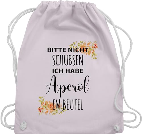 Turnbeutel Rucksack - Karneval & Fasching - Taschen - Bitte nicht schubsen ich habe Aperol im Beutel I Aperol Spritz Frauen Geschenk Mädelsabend - Unisize - Pastell Rosa - hab karnevalsbeutel von Shirtracer