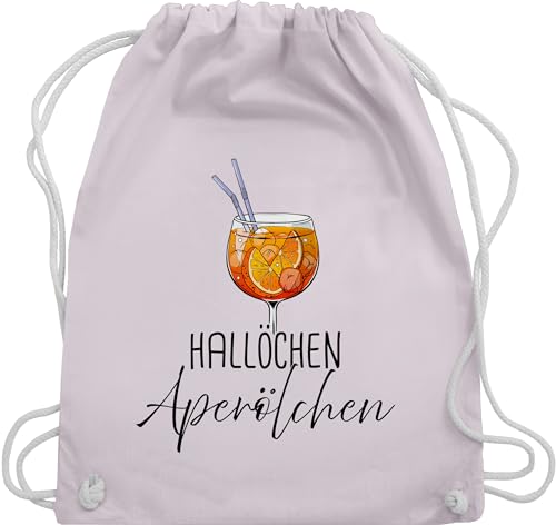Shirtracer Turnbeutel Rucksack - Karneval & Fasching - Taschen - Hallöchen Aperölchen I Aperol Spritz Mädelsabend I Aperol Spritz Geschenk - Unisize - Pastell Rosa - beutel festival karnevalsbeutel von Shirtracer