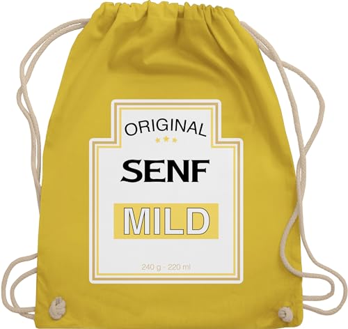 Turnbeutel Rucksack - Karneval & Fasching - Taschen - Senf Flasche Kostüm I Fastnacht I Fasnacht I Fasnet - Unisize - Gelb - karnevalsbeutel faschings tasche karnevalstasche karnevals beutel von Shirtracer