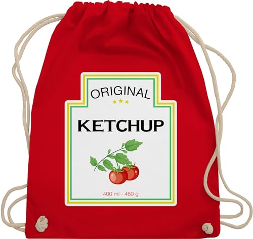 Turnbeutel Rucksack - Karneval & Fasching - Taschen - Tomaten Ketchup Kostüm Tomatenketchup I Fastnacht I Fasnacht I Fasnet - Unisize - Rot - karnevalsbeutel faschings beutel karnevalstasche von Shirtracer