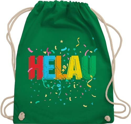 Turnbeutel Rucksack - Karneval & - Taschen - Helau Alaaf Schriftzug Kostüm Kölle Fasching I Narren - Unisize - Grün - karnevalsbeutel faschings tasche karnevalstasche karnevals beutel wurfbeutel von Shirtracer