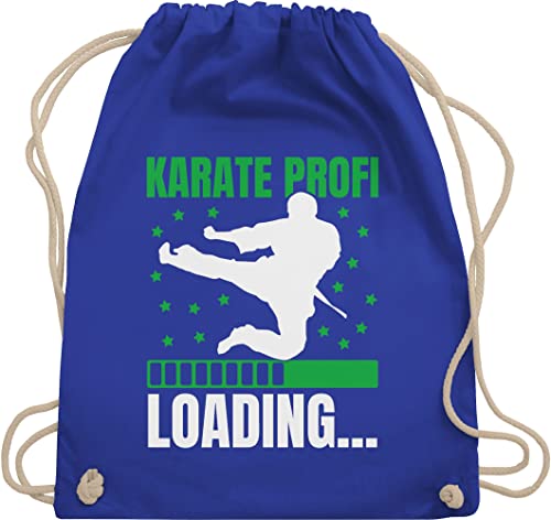 Turnbeutel Rucksack - Kinder Sport Kleidung - Karate Profi Loading - Unisize - Royalblau - kinderturnbeutel kampfsport tasche 25. geburtstag sporttasche turnsackerl stoffrucksack turnsack von Shirtracer