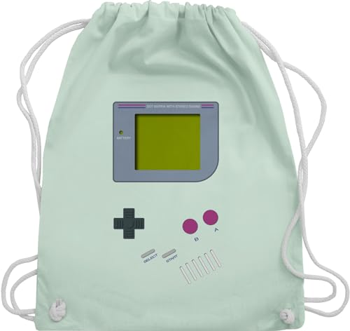 Turnbeutel Rucksack - Karneval & Fasching - Taschen - Gameboy | Nerds I 90s I 90iger I Fastnacht I Fasnacht I Fasnet - Unisize - Pastell Grün - retro outfit karnevalsbeutel faschings 90 beutel von Shirtracer