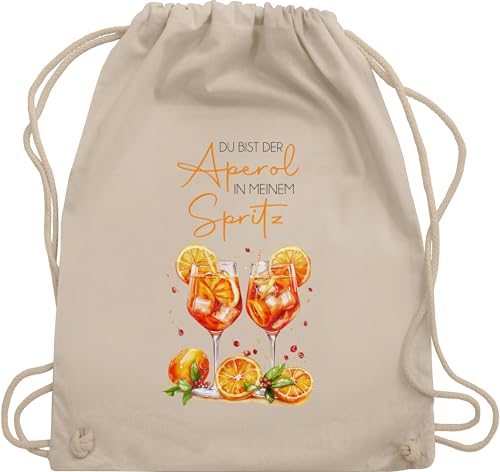 Turnbeutel Rucksack - Pärchen - Taschen - Du bist der Aperol in meinem Spritz | Accessoires Aperol Spritz Geschenk Italien Geschenke Alkohol - Unisize - Naturweiß - paar spritz￼ partner von Shirtracer