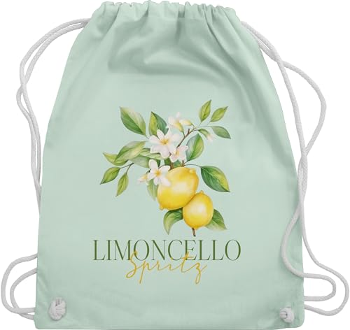 Turnbeutel Rucksack - Party & Alkohol Damen - Limoncello Spritz | Italien-Fans | Italienischer Likör | Zitronenlikör - Unisize - Pastell Grün - saufrucksack sauf tasche festival clothes alki von Shirtracer