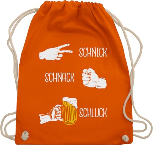 Turnbeutel Rucksack - & Alkohol Herren - Schnick Schnack Schluck I Saufen I Schere Stein Papier I JGA Trinksprüche Malle I Biergeschenke lustig I Alkoholliebe I Party I Trink Spruch - Unisize von Shirtracer