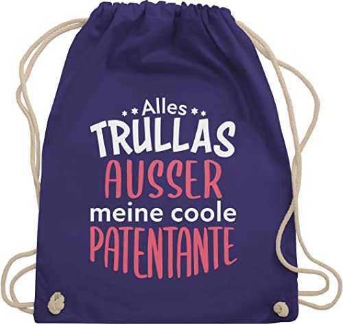 Turnbeutel Rucksack - Geschenk Taufpatin - Alles Trullas ausser meine coole Patentante - Unisize - Lila - gotti godi turnen tasche patin beste bags patentanten trulla rucksäcke geschenke coolste von Shirtracer