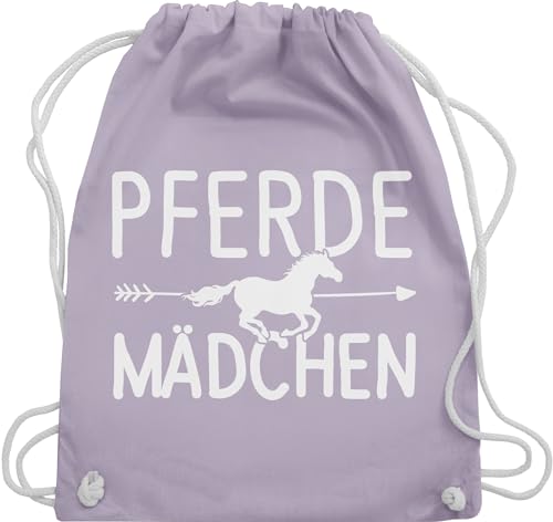 Turnbeutel Rucksack - Taschen - Pferde Mädchen - Pferdemädchen - Unisize - Pastell Lila - reiter sachen stallbeutel pferdebesitzer geschenkebeutel pferdezubehör kinder pferd spruch beutel horse von Shirtracer