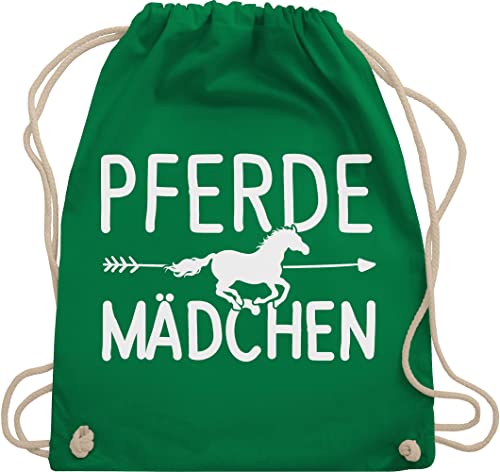 Turnbeutel Rucksack - Taschen - Pferde Mädchen - Pferdemädchen - Unisize - Grün - reiter sachen reitsachen pferdemotiven sporttasche pferdezubehör kinder pferd spruch beutel pferdebesitzer von Shirtracer