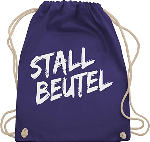 Shirtracer Turnbeutel Rucksack - Pferde - Taschen - Stallbeutel Distressed - Unisize - Lila - reit sachen pferdebeutel pferdefan stall bag stalltasche pferd pferde. beutel kinderturnbeutel von Shirtracer