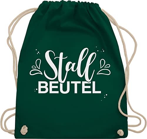 Shirtracer Turnbeutel Rucksack - Pferde - Taschen - Stallbeutel Lettering - Unisize - Dunkelgrün - sprüche mit reiten mädchen geschenk+für+pferdeliebhaber pferdeliebhaber geschenk reiter geschenke von Shirtracer