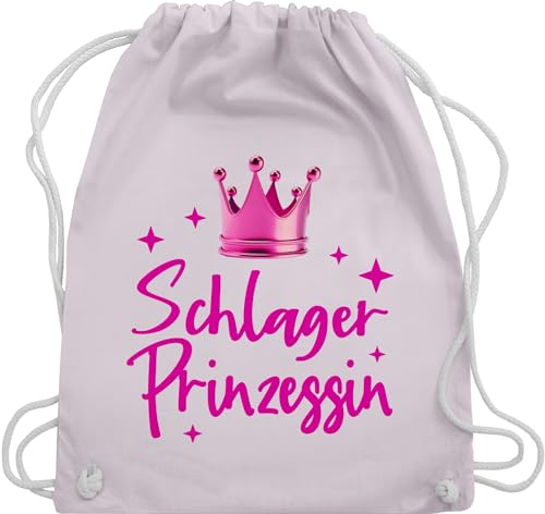 Turnbeutel Rucksack - Party Outfit - Schlager Prinzessin - Konzert Volksmusik Schlagerparty - Unisize - Pastell Rosa - schlagerfans schlagerprinzessin kordel schlagernacht baumwolle sprüche für von Shirtracer