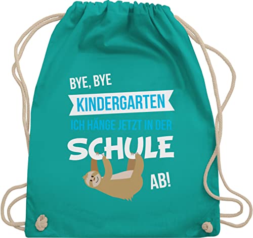 Shirtracer Turnbeutel Rucksack - Schulanfang & Einschulung Geschenk - Bye, Bye Kindergarten - Unisize - Türkis - geschenke mädchen einschulung-schulanfang schulanfänger kiga schule beutel Shirtracer Turnbeutel Rucksack - Schulanfang & Einschulung Geschenk - Bye, Bye Kindergarten - Unisize - Türkis - geschenke mädchen einschulung-schulanfang schulanfänger kiga schule beutel von Shirtracer