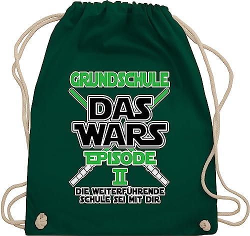 Shirtracer Turnbeutel Rucksack - Schulanfang & Einschulung - Grundschule Das Wars Episode 2 Die weiterführende Schule sei mit dir I Geschenk Schulwechsel - Unisize - Dunkelgrün - 5. klasse von Shirtracer
