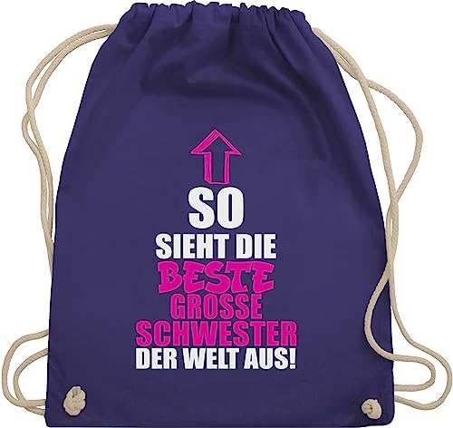 Turnbeutel Rucksack - und Tante Geschenk - Beste große Schwester - Unisize - Lila - sportbeutel groß best auntie großer beutel sister 2024 bags schwesterngeschenk tasche geschwister! stofftasche von Shirtracer