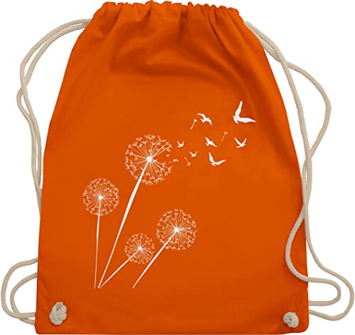 Shirtracer Turnbeutel Rucksack - Sprüche Statement - Pusteblume Löwenzahn - Unisize - Orange - ostergeschenke für teenager geschenk weihnachten blumen beutel vogelrucksack kordel umhängebeutel von Shirtracer