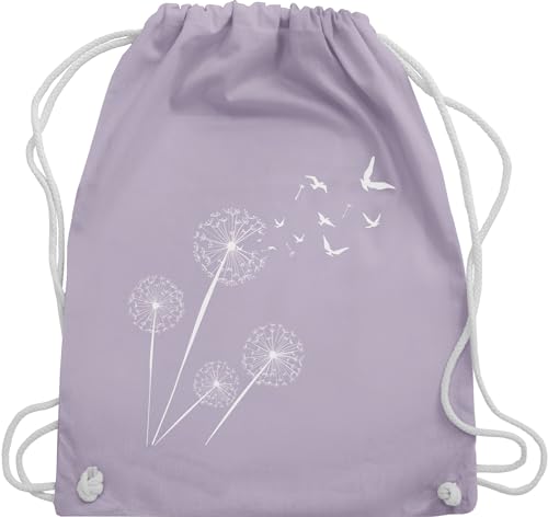 Turnbeutel Rucksack - Sprüche Statement - Pusteblume Löwenzahn - Unisize - Pastell Lila - tasche stoff turnen beutel beuteltaschen stoff-turnbeutel stoffrucksäcke baumwolle uni kordel kinder von Shirtracer