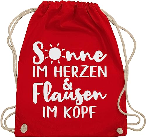Turnbeutel Rucksack - Sprüche Statement mit Spruch - Sonne im Herzen und Flausen im Kopf - Unisize - Rot - beutel+rucksack+mit+sprüchen sprueche beutel sprüchen spruechen stoffrucksack bedruckt Turnbeutel Rucksack - Sprüche Statement mit Spruch - Sonne im Herzen und Flausen im Kopf - Unisize - Rot - beutel+rucksack+mit+sprüchen sprueche beutel sprüchen spruechen stoffrucksack bedruckt von Shirtracer