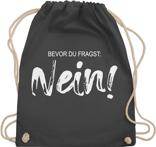 Shirtracer Turnbeutel Rucksack - Statement Taschen - Bevor du fragst NEIN - Sarkasmus Ironie Spruch Geschenk Job Arbeit Witzig - Unisize - Dunkelgrau - sprüche statements nö ich Shirtracer Turnbeutel Rucksack - Statement Taschen - Bevor du fragst NEIN - Sarkasmus Ironie Spruch Geschenk Job Arbeit Witzig - Unisize - Dunkelgrau - sprüche statements nö ich von Shirtracer