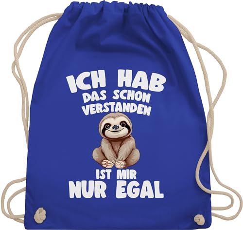 Shirtracer Turnbeutel Rucksack - Taschen - Ich hab das schon verstanden ist mir nur egal I Lustiger Spruch Faultier - Unisize - Royalblau - lustige sprüche sloth mit stoffrucksack motiv verstanden, Shirtracer Turnbeutel Rucksack - Taschen - Ich hab das schon verstanden ist mir nur egal I Lustiger Spruch Faultier - Unisize - Royalblau - lustige sprüche sloth mit stoffrucksack motiv verstanden, von Shirtracer