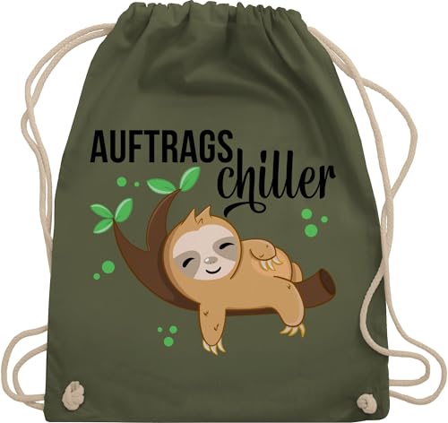 Shirtracer Turnbeutel Rucksack - Tiermotiv Animal Print - Auftragschiller mit Faultier schwarz - Unisize - Olivgrün - geschenk kinderrucksack tier tiermotive beutel taschen tiermotiven tieren tiere Shirtracer Turnbeutel Rucksack - Tiermotiv Animal Print - Auftragschiller mit Faultier schwarz - Unisize - Olivgrün - geschenk kinderrucksack tier tiermotive beutel taschen tiermotiven tieren tiere von Shirtracer