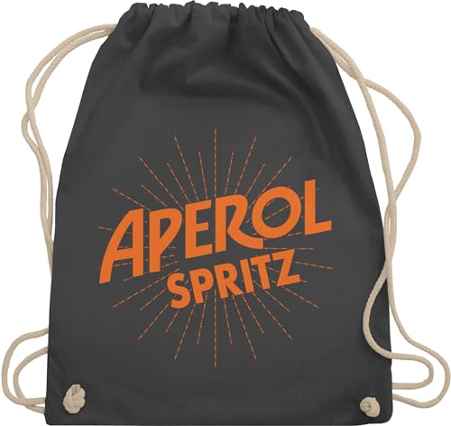 Shirtracer Turnbeutel Rucksack - & Fasching - Taschen - Aperol Spritz Kostüm I Karneval Kostüm Aperol Spritz - Unisize - Dunkelgrau - tour beutel karnevalsbeutel faschings sauf stoffrucksack outfit von Shirtracer