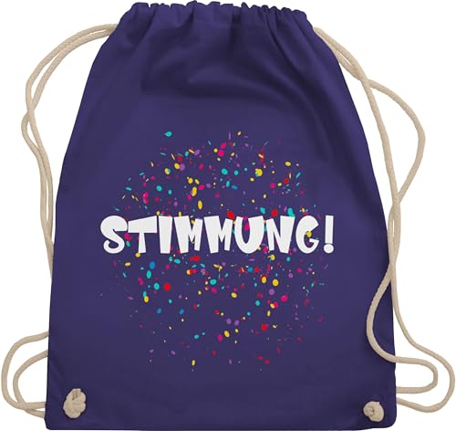 Shirtracer Turnbeutel Rucksack - & - Taschen - Stimmung Konfetti Karneval Kostüm Fasching Ersatzkostüm I Faschingskostüme I Fastnacht Kostüm Fasnacht lustig Silvester Party Sylvester - Unisize - Lila von Shirtracer