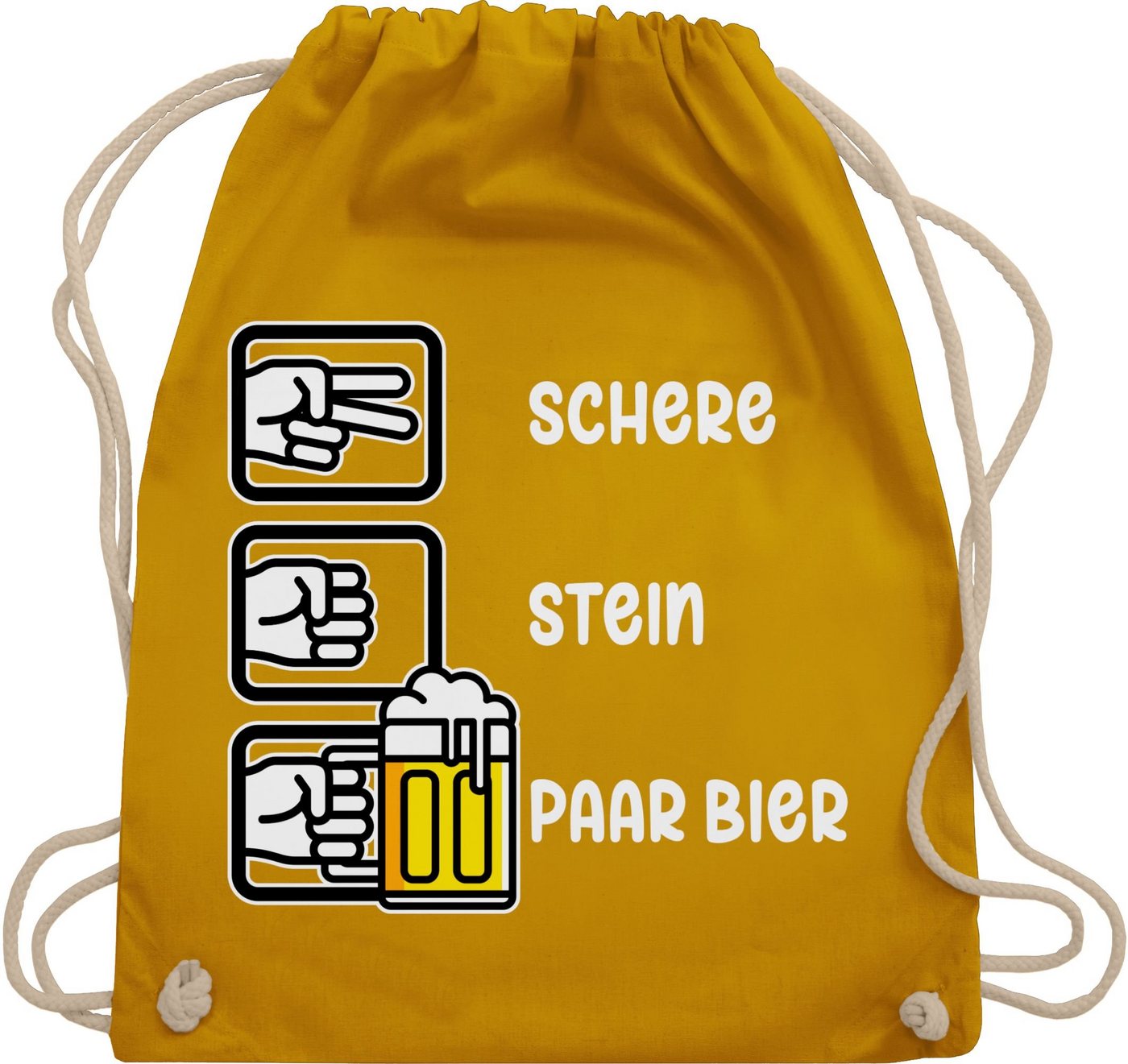 Shirtracer Turnbeutel Schere Stein Paar Bier - Trink Spruch Bierliebhaber Lustig Sauf, Party & Alkohol Herren von Shirtracer