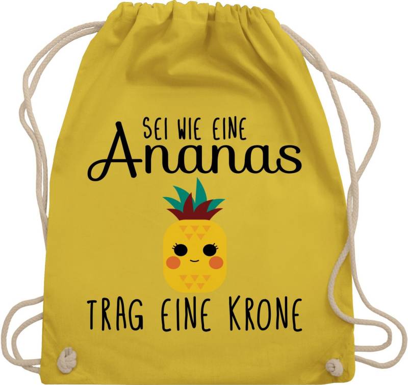 Shirtracer Turnbeutel Sei wie eine Ananas, Cartoon Manga Anime von Shirtracer