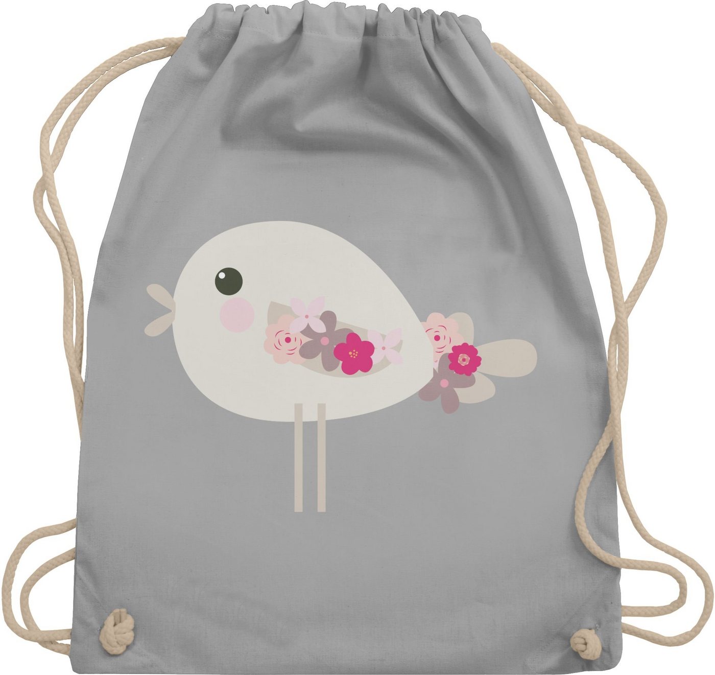 Shirtracer Turnbeutel Süßer Vogel Frühlingstiere mit Blumen I, Vogel von Shirtracer