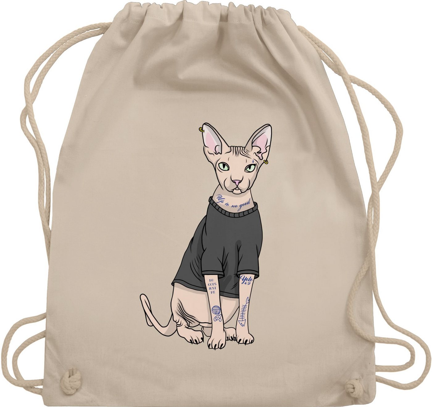 Shirtracer Turnbeutel Tattoo Sphynx-Katze, Katzenbesitzer Geschenk von Shirtracer