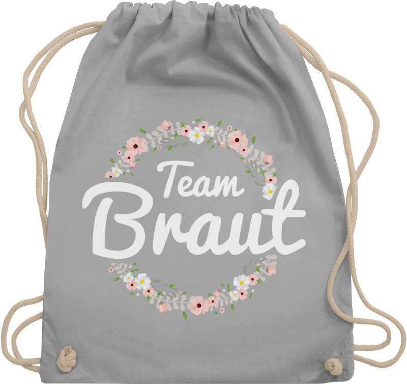 Shirtracer Turnbeutel Team Braut Blumenkranz - Bride Crew, JGA Junggesellenabschied Frauen von Shirtracer
