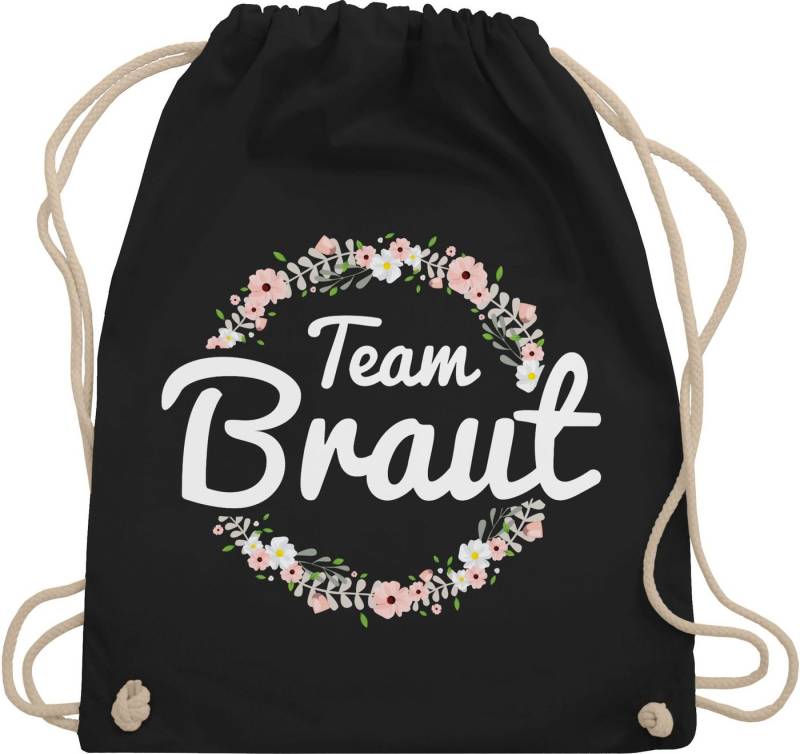 Shirtracer Turnbeutel Team Braut Blumenkranz - Bride Crew, JGA Junggesellenabschied Frauen von Shirtracer