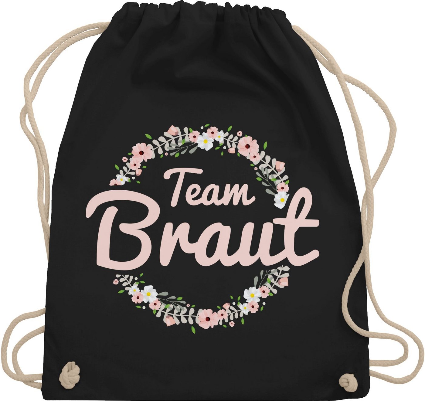 Shirtracer Turnbeutel Team Braut Blumenkranz - Crew, JGA Junggesellenabschied Frauen von Shirtracer