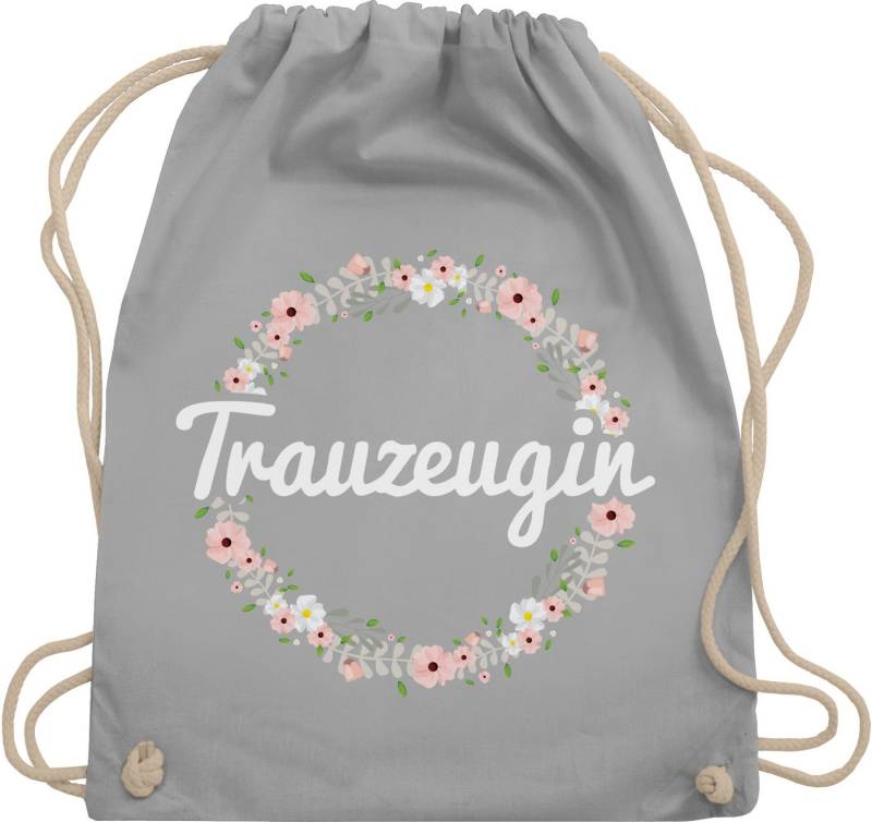 Shirtracer Turnbeutel Trauzeugin - Blumenkranz, JGA Junggesellenabschied Frauen von Shirtracer