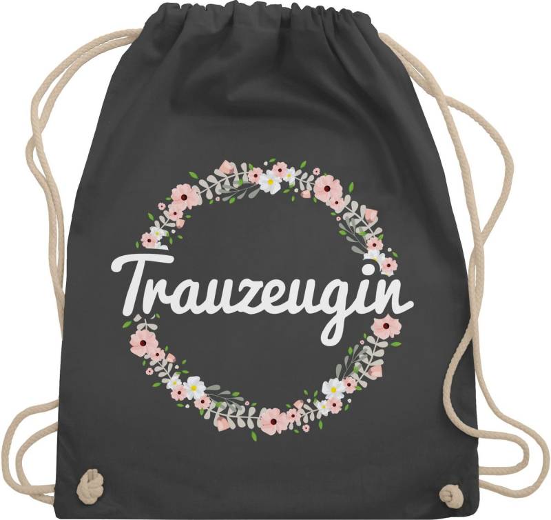 Shirtracer Turnbeutel Trauzeugin - Blumenkranz, JGA Junggesellenabschied Frauen von Shirtracer