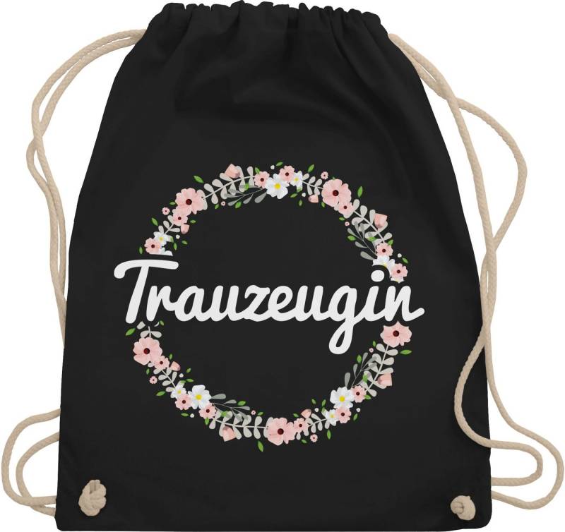 Shirtracer Turnbeutel Trauzeugin - Blumenkranz, JGA Junggesellenabschied Frauen von Shirtracer