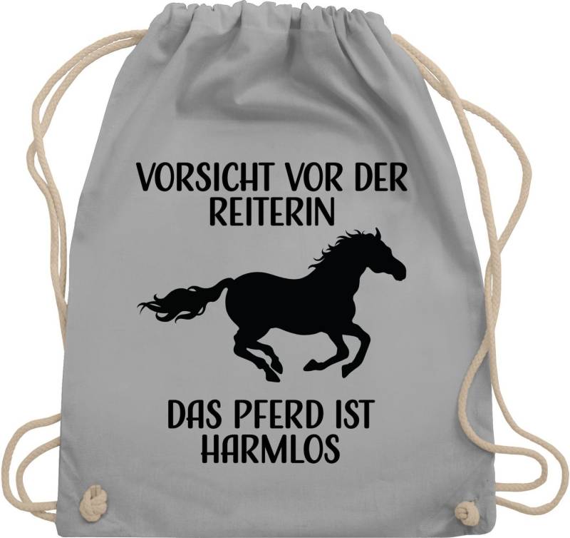 Shirtracer Turnbeutel Vorsicht vor der Reiterin - Das Pferd ist Harmlos, Pferd von Shirtracer
