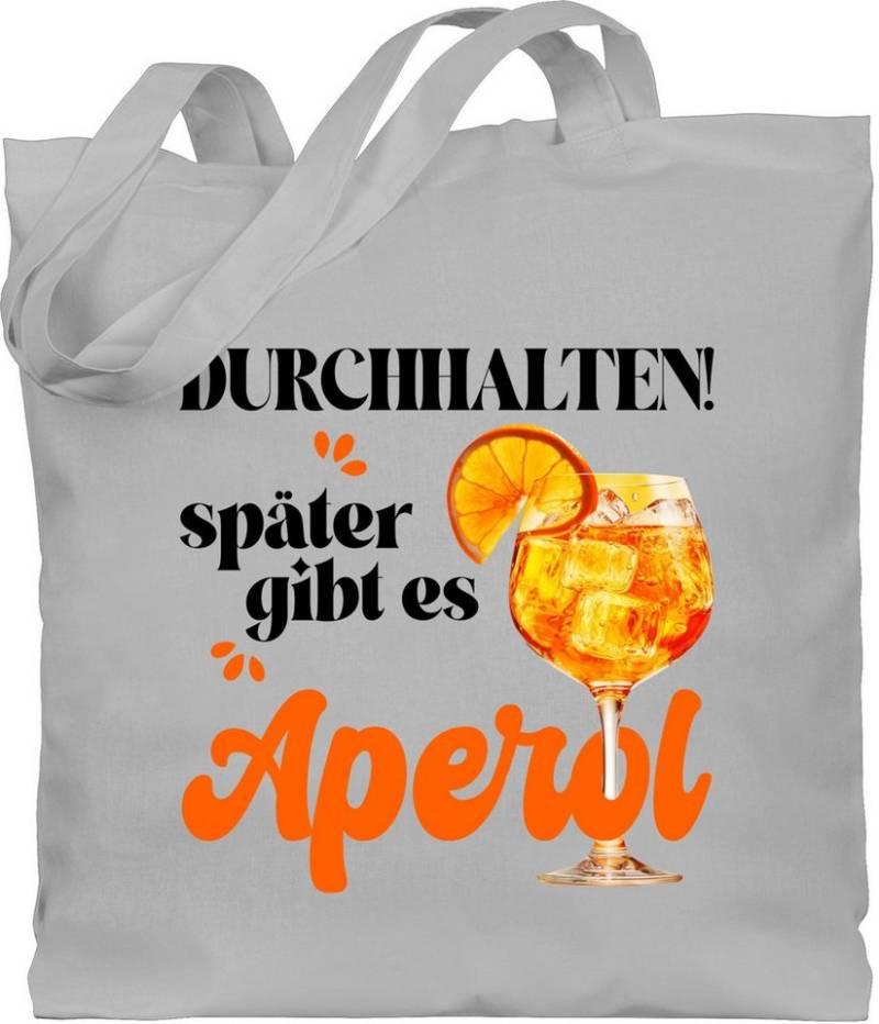 Shirtracer Umhängetasche Durchhalten später gibt es Aperol, Witziges Geschenk für Frauen, Ape, Party & Alkohol von Shirtracer