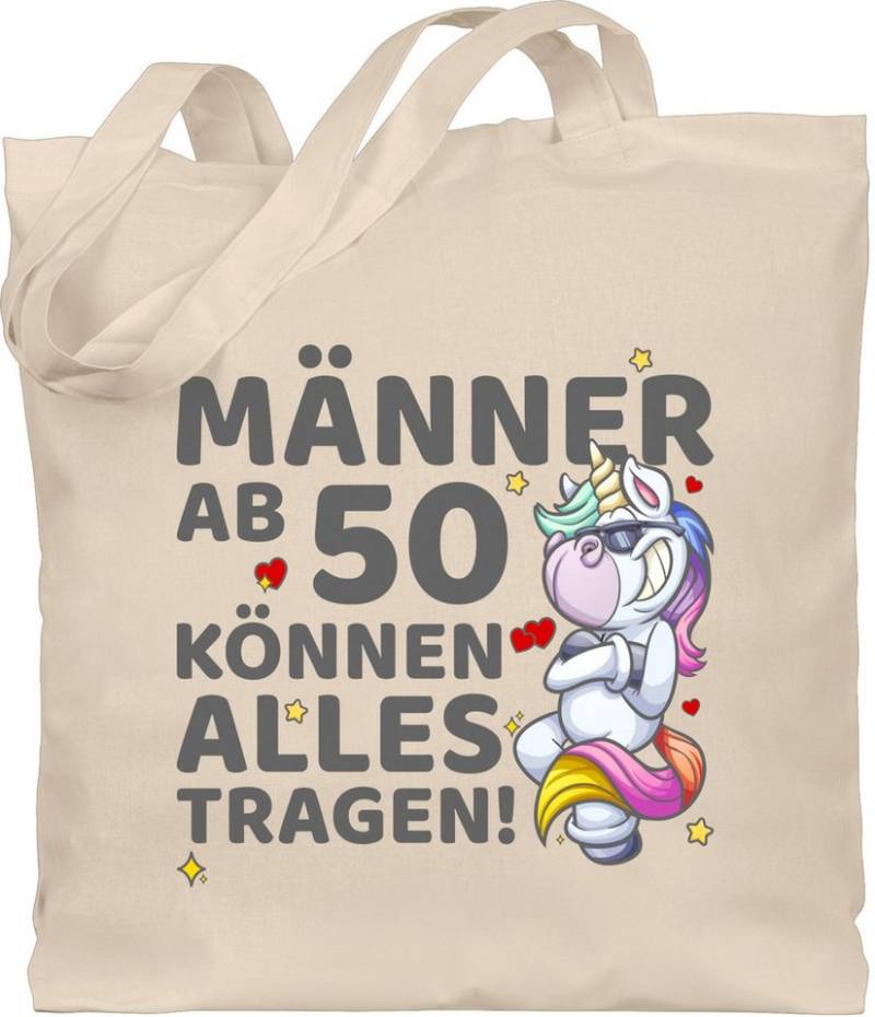 Shirtracer Umhängetasche Männer ab 50 können alles tragen Einhorn I 50er Geburtstag Männer I Fü, 50. Geburtstag von Shirtracer