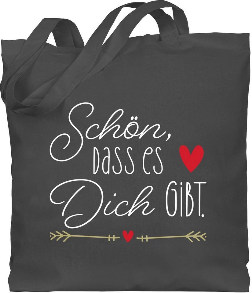 Shirtracer Umhängetasche Schön dass es dich gibt - Geschenke für Frauen Weihnachts-Geschenk Ges, Valentinstag Partner Liebe von Shirtracer