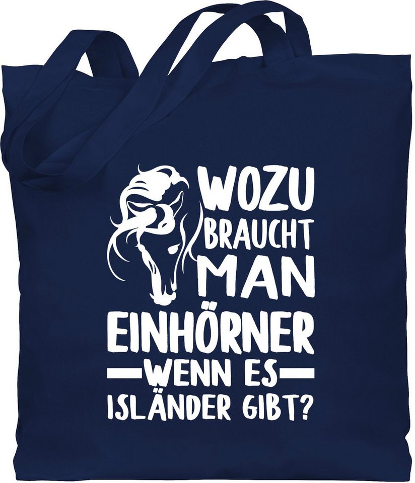 Shirtracer Umhängetasche Wozu braucht man Einhörner, wenn es Isländer gibt?, Pferd von Shirtracer