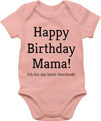 Shirtracer Baby Body Junge Mädchen - Event und Anlass Geschenke - Happy Birthday Mama! Ich bin das Geschenk! - 1/3 Monate - Babyrosa - mama mommy bodys von zum geburtstag der mamas babysachen von Shirtracer