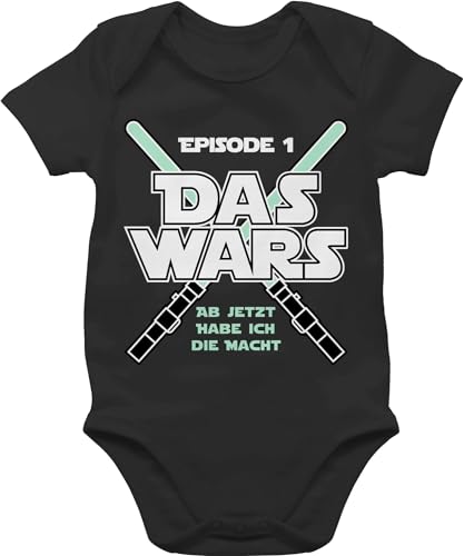 Baby Body Junge Mädchen - Zur Geburt - Das Wars - Jetzt habe ich die Macht - 12/18 Monate - Schwarz - babykleidung lustig geschenk baby-kurzarmbodys geschenke+für+werdende+väter babybodys jungen von Shirtracer